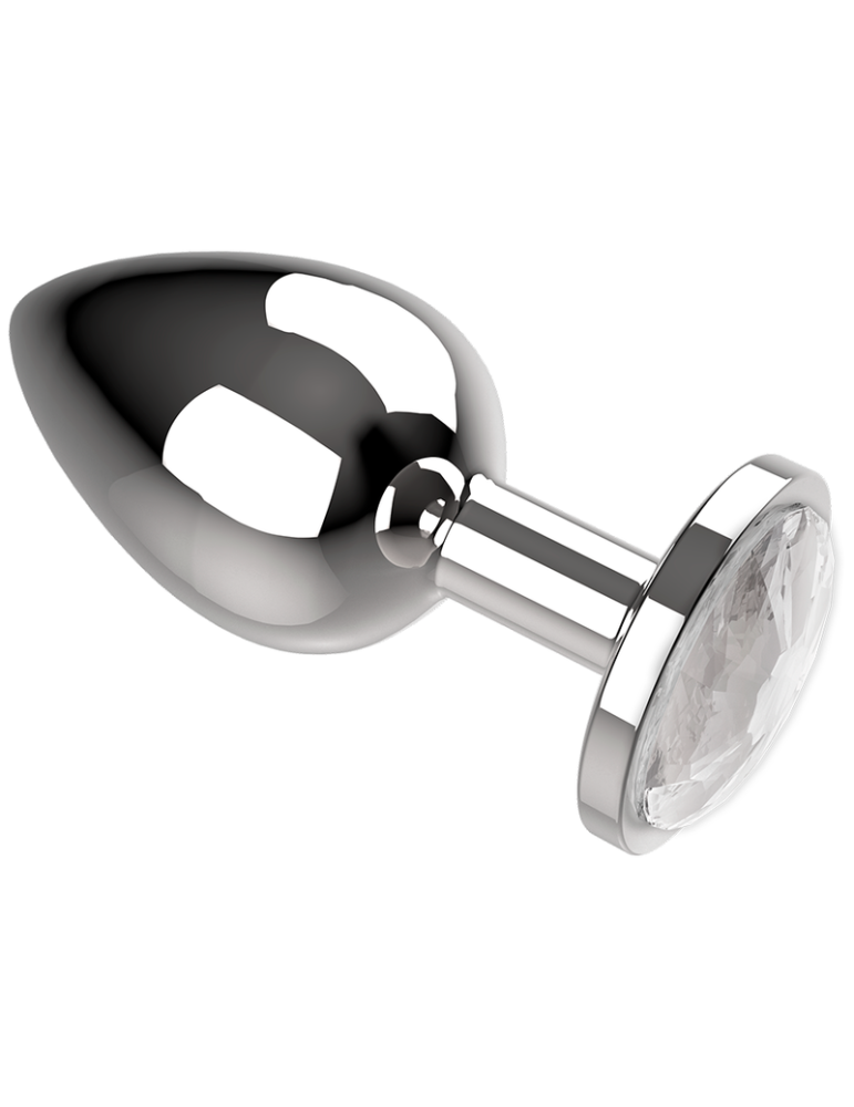 plug anal coquette en métal taille s transparent 2,7x 8cm_4
