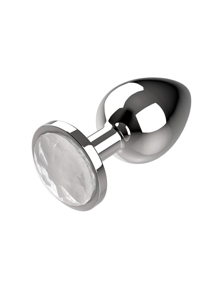 plug anal coquette en métal taille s transparent 2,7x 8cm_7