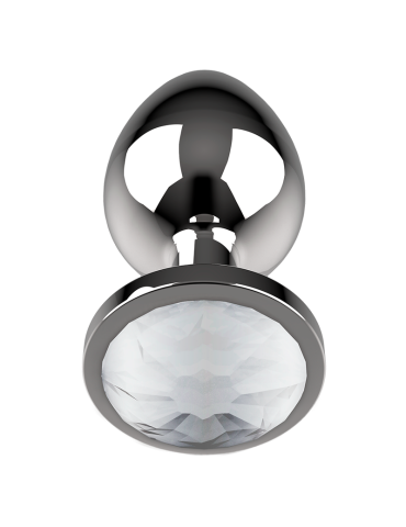 plug anal coquette en métal taille s transparent 2,7x 8cm_8