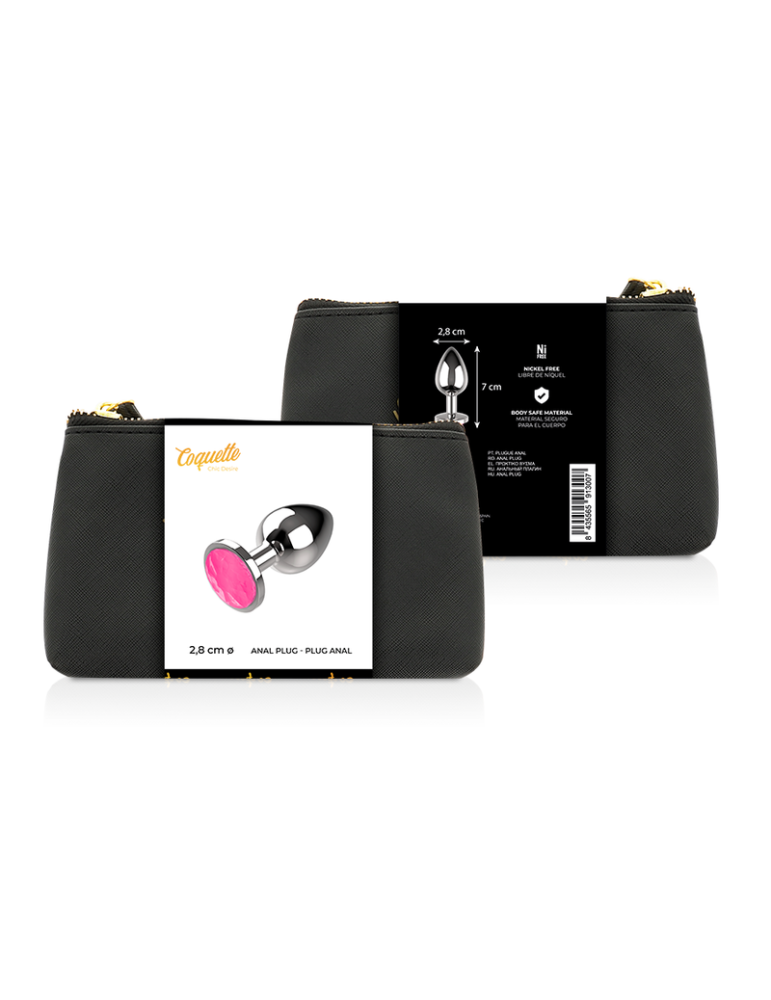 plug anal coquette métal taille s rose clair 2.7x 8cm_2