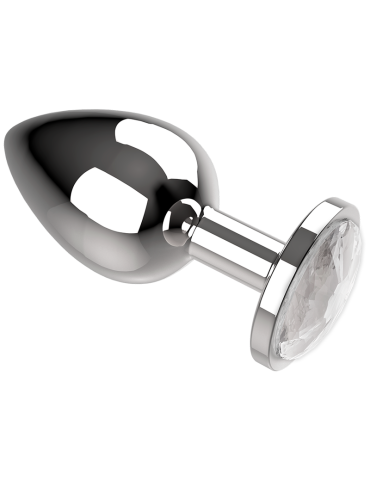 plug anal coquette en métal taille m transparent 3,5 x 8cm_4
