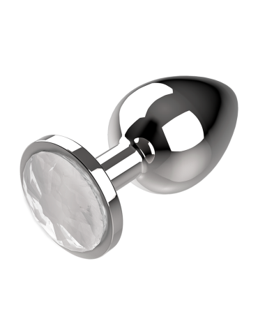 plug anal coquette en métal taille m transparent 3,5 x 8cm_6