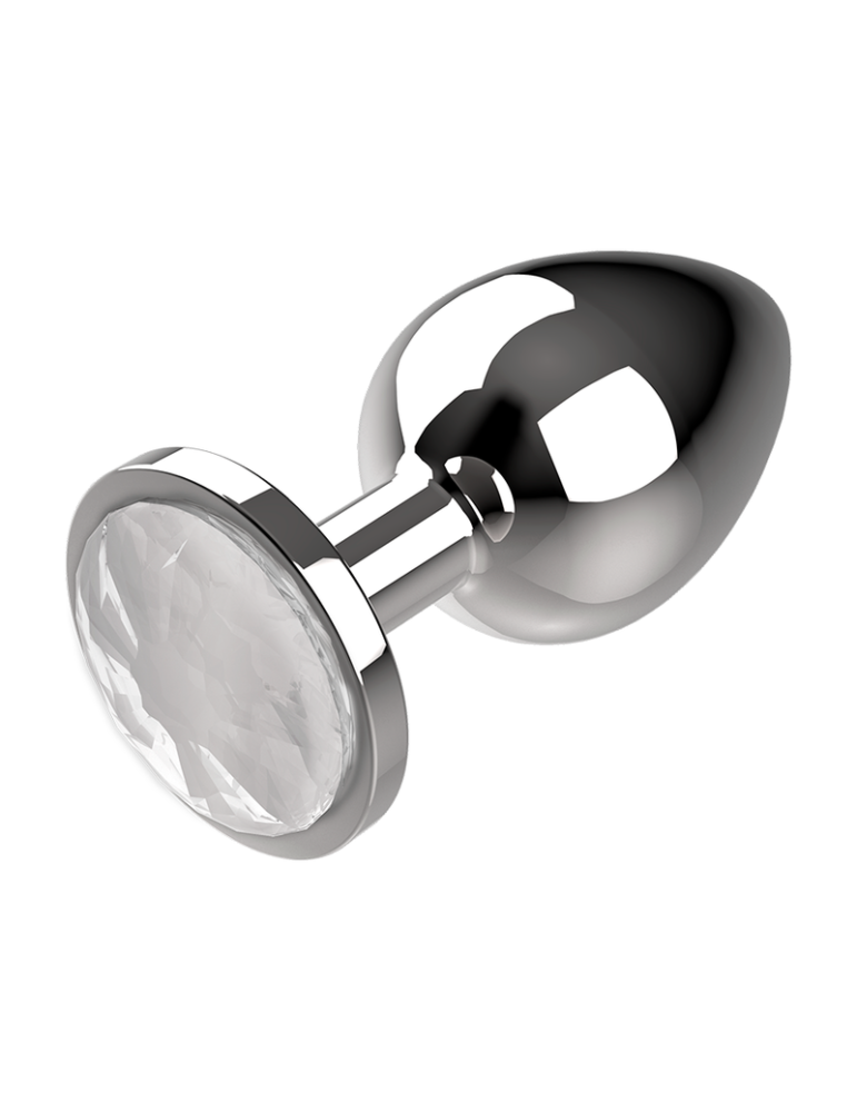 plug anal coquette en métal taille m transparent 3,5 x 8cm_6