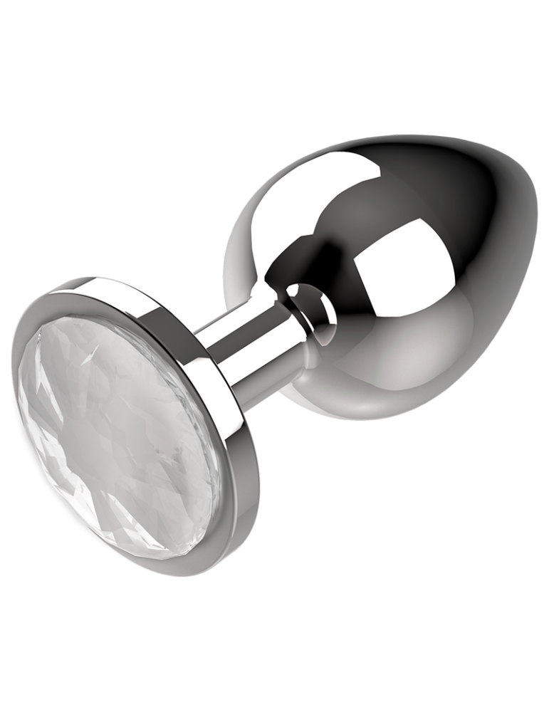 coquette plug anal en métal taille l limpide 4 x 9cm_7