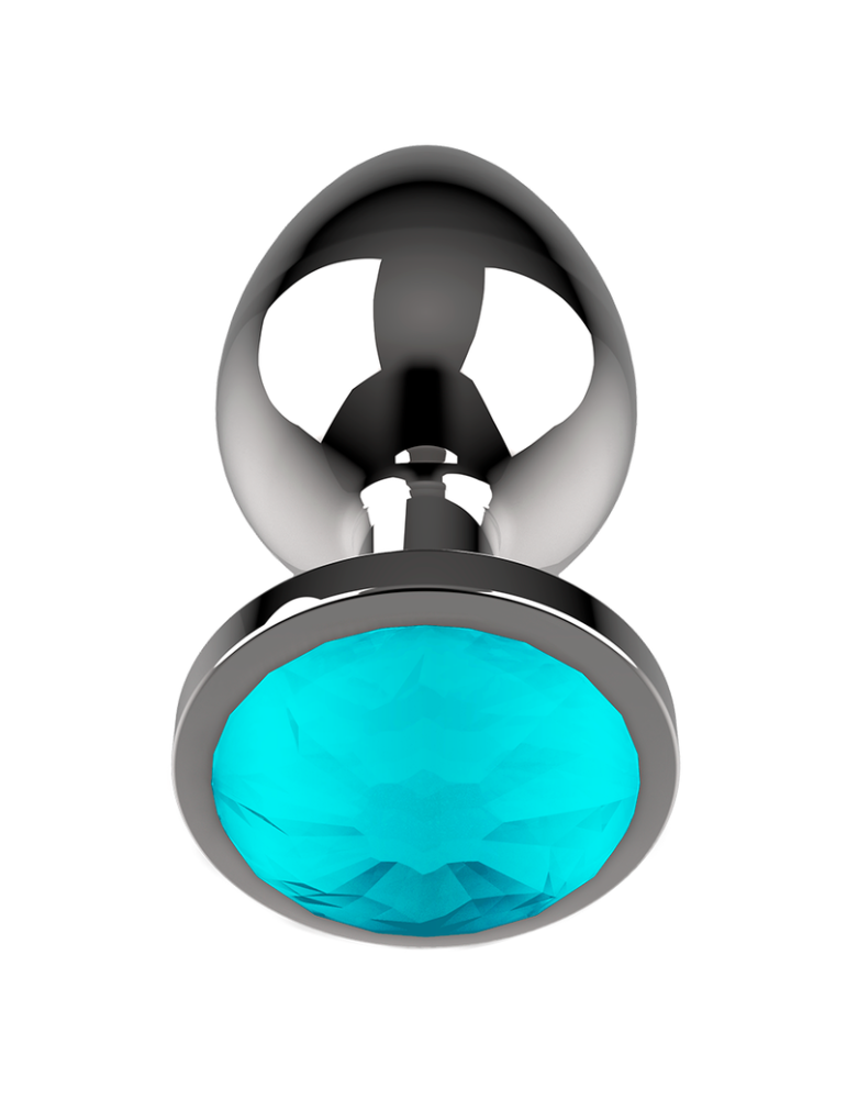 plug anal coquette métal taille l cristal bleu 4 x 9cm_5