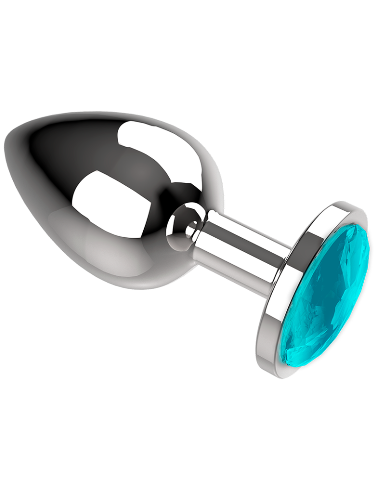 plug anal coquette métal taille l cristal bleu 4 x 9cm_7
