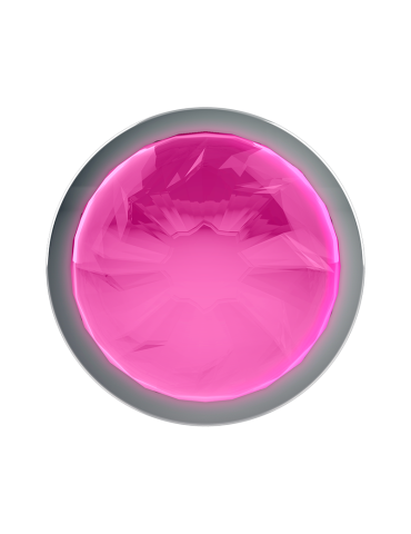 plug anal coquette métal taille l cristal rose 4 x 9cm_4