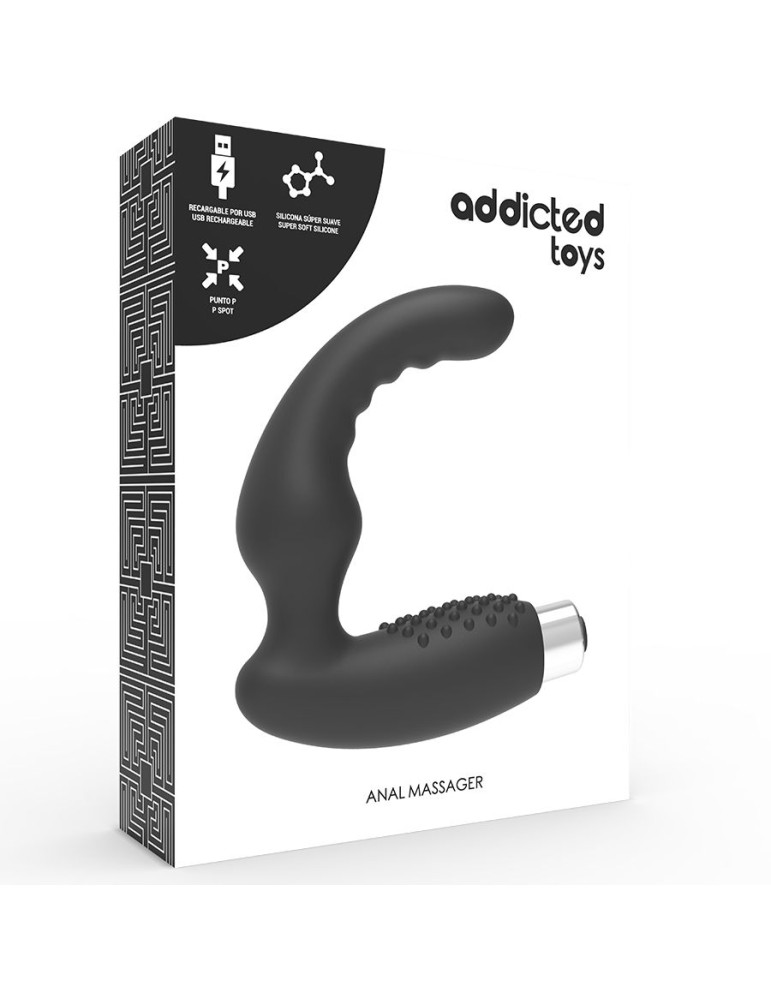vibromasseur prostatique rechargeable noir addicted toys_5