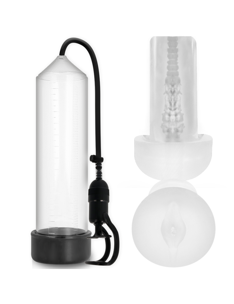 pump addicted boner pump rx5 transparent avec masturbateur