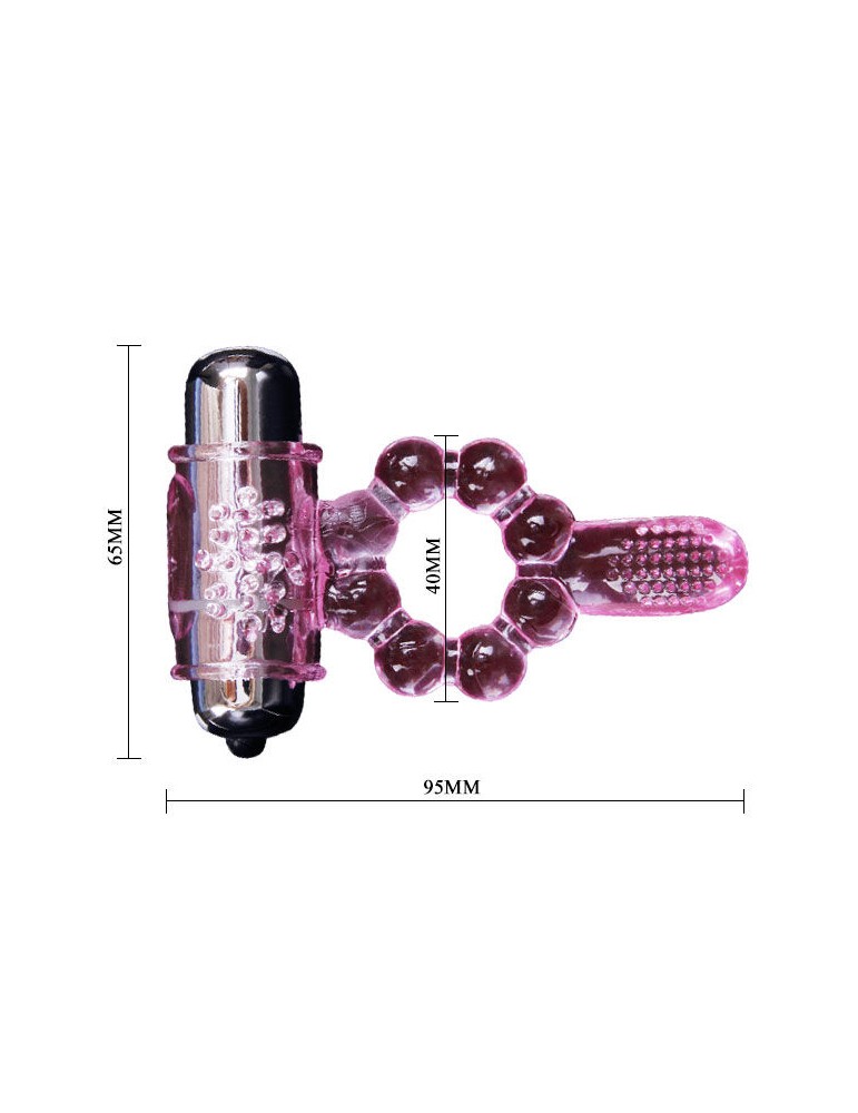 anneau silicone 10 rythmes langue avec vibration rose_8