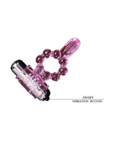 anneau silicone 10 rythmes langue avec vibration rose_9