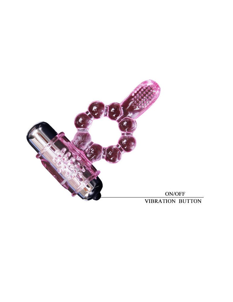 anneau silicone 10 rythmes langue avec vibration rose_9