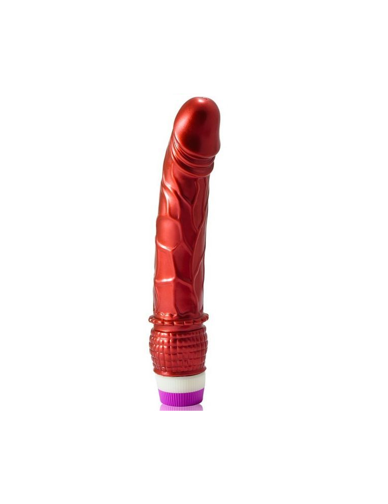 vibromasseur rouge réaliste 23 cm