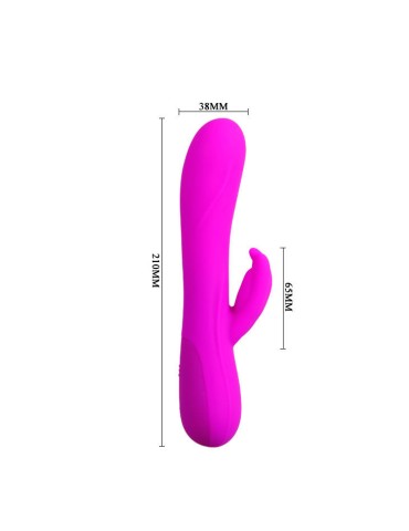 pretty love flirtation - vibromasseur avec stimulateur de clitoris barrete_4