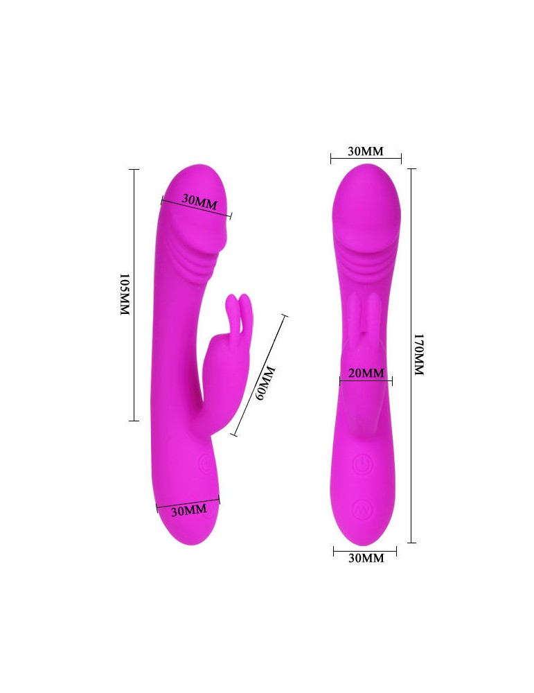 pretty love smart - vibromasseur avec lapin 30 modes hunter_5