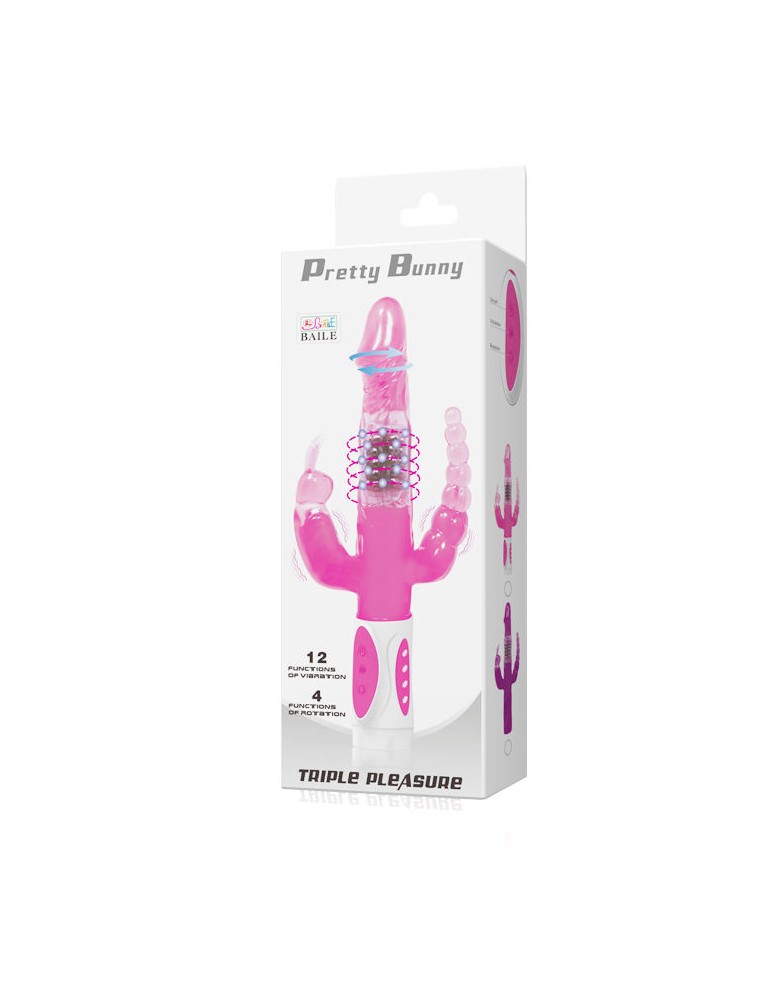 danse joli lapin triple vibromasseur rotateur_7