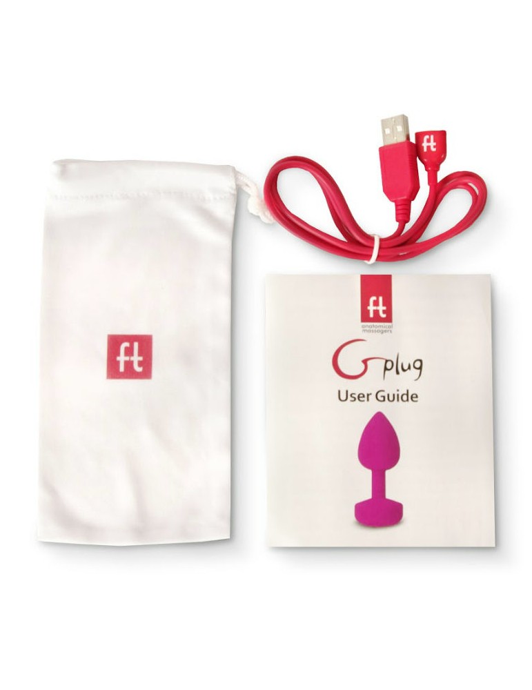 funtoys gplug vibromasseur anal rechargeable grand néon rose 3,9 cm_4