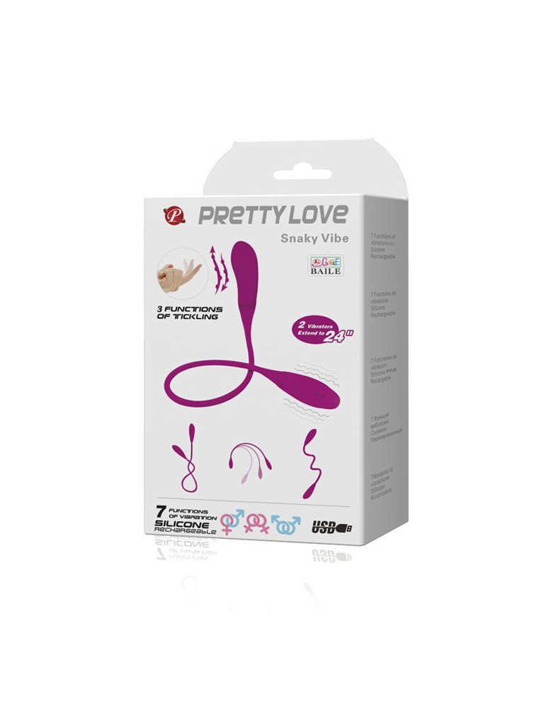 pretty love smart - vibromasseur snaky vibe 7v + 3 chatouiller_9