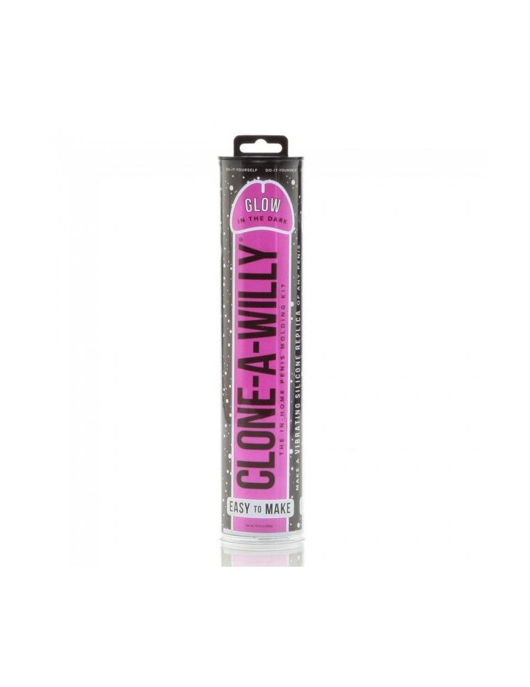 clone willy cloner pink pénis luminescent avec vibromasseur