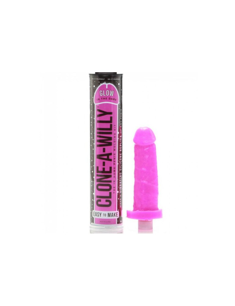 clone willy cloner pink pénis luminescent avec vibromasseur_3