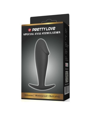 plug anal pénis en silicone pretty love - noir_6
