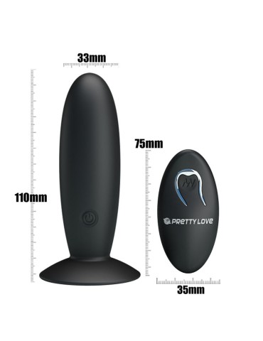 pretty love - bottom - plug anal rechargeable avec vibration et télécommande_3