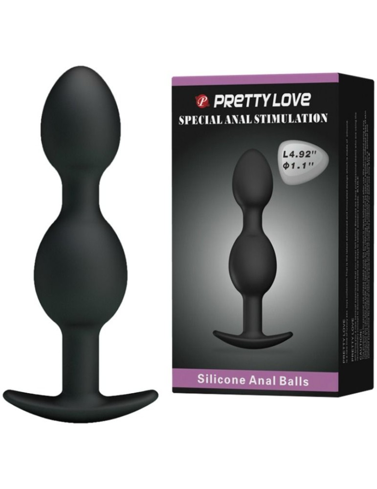 perles anales en silicone pretty love 12,5 cm noir_2