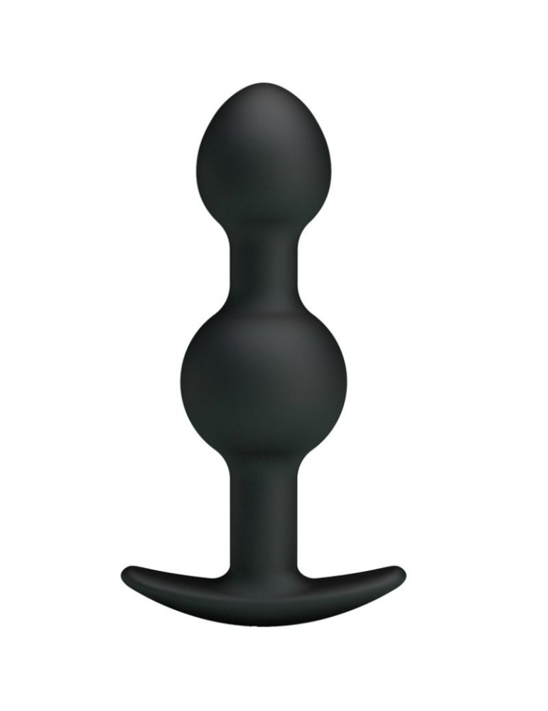 pretty love - perles anales en silicone de stimulation spéciale 10,3 cm - noir