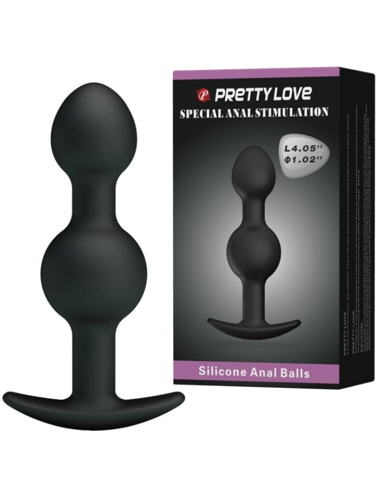 pretty love - perles anales en silicone de stimulation spéciale 10,3 cm - noir_2