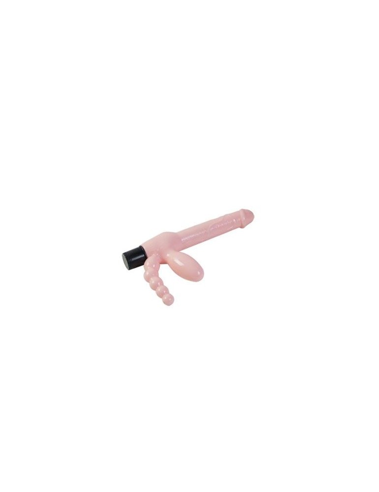harnais sans fil tpr avec vibration et stimulation anale 25,4 cm