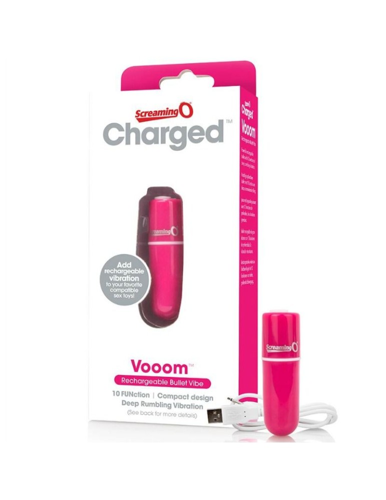 balle vibrante hurlante ou rechargeable vooom rose