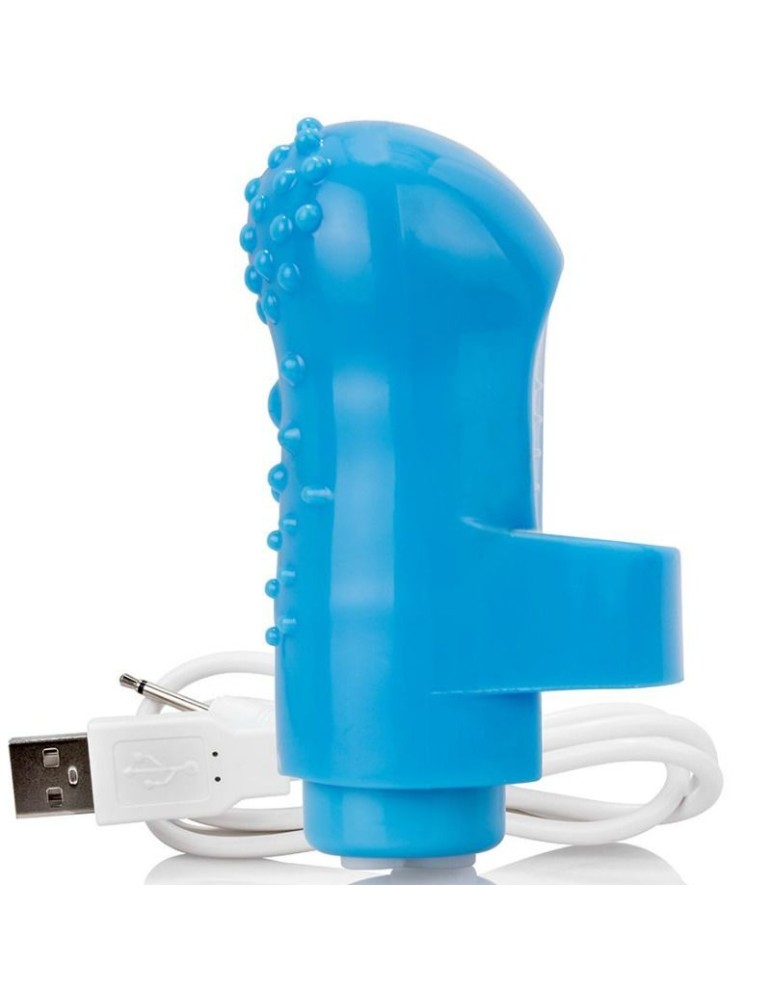 screaming ou doigt de doigt vibrant rechargeable ou bleu