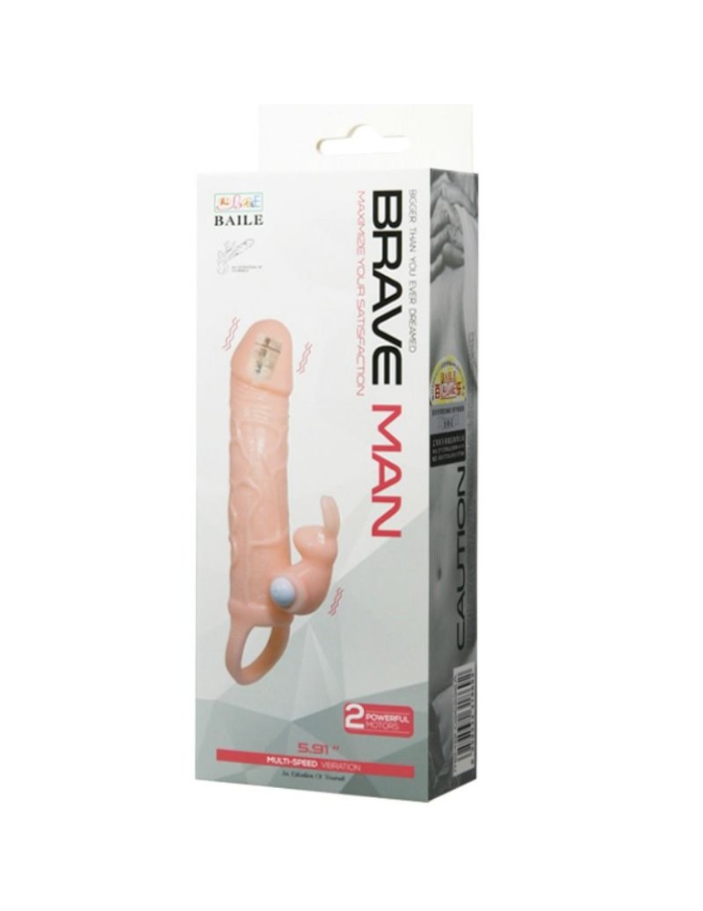 gaine de pénis brave man avec vibromasseur rabbit 16,5 cm naturel_9