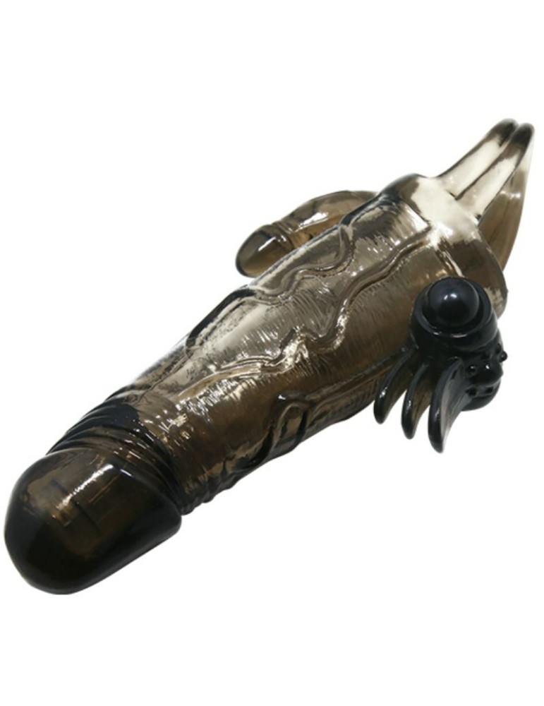 brave man gaine pénis anal et vibromasseur clitoris 16,5 cm noir_6