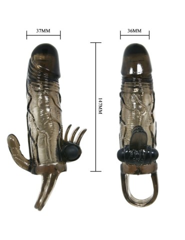 brave man gaine pénis anal et vibromasseur clitoris 16,5 cm noir_9