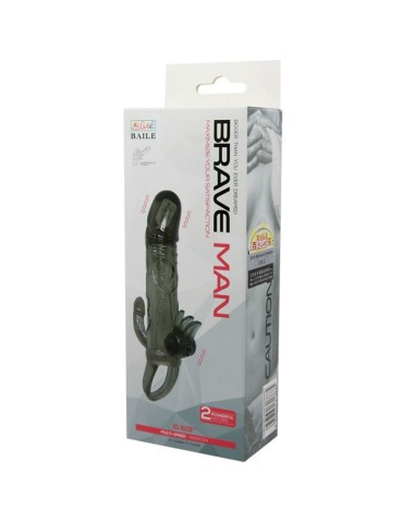 brave man gaine pénis anal et vibromasseur clitoris 16,5 cm noir_10