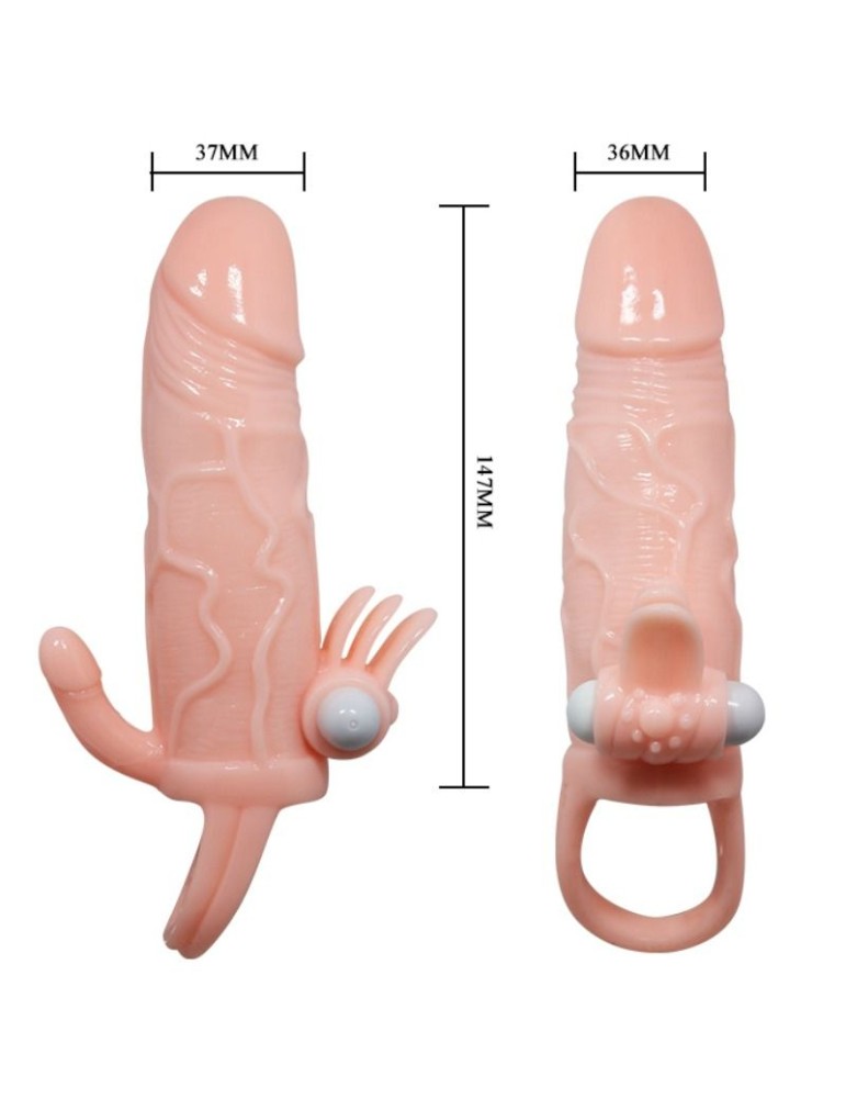brave man gaine pénis anal et vibromasseur clitoris 16,5 cm naturel_9