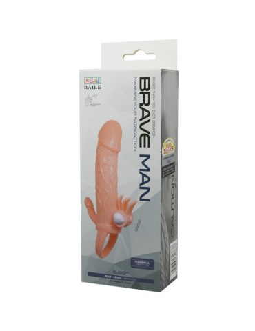 brave man gaine pénis anal et vibromasseur clitoris 16,5 cm naturel_10