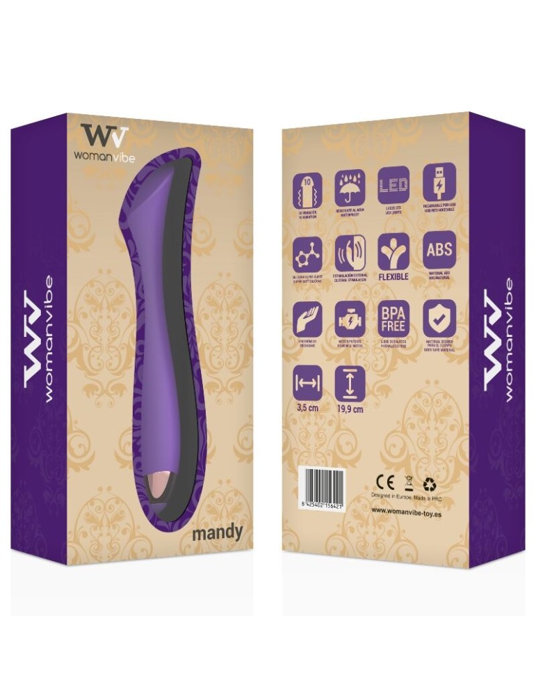 vibromasseur en silicone rechargeable mandy womanvibe point "k"_6