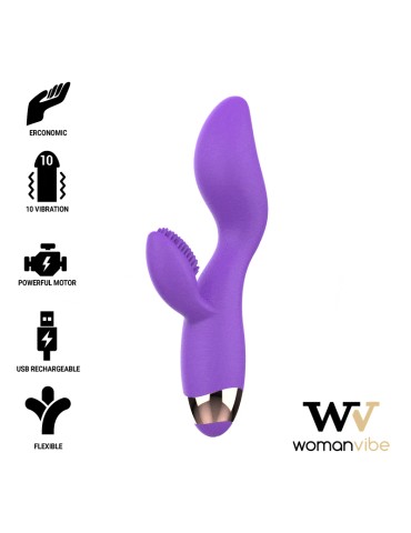 vibromasseur rechargeable en silicone womanvibe donna