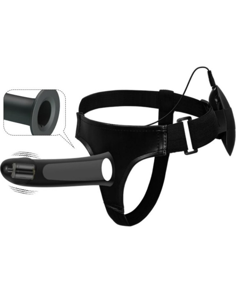 pretty love male - sangle vito avec gode creux et vibration 17,3 cm_3