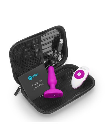 plug anal à distance b-vibe novice fuchsia_4