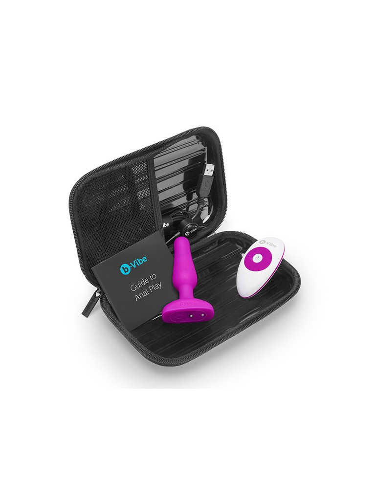 plug anal à distance b-vibe novice fuchsia_4