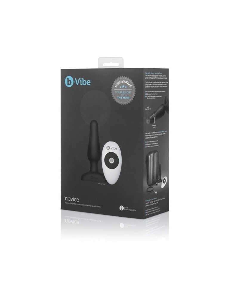 plug anal télécommandé b-vibe novice noir_5