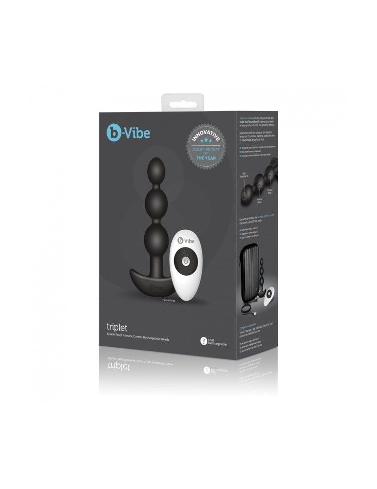 b-vibe -triplet perles de télécommande anales noires_7