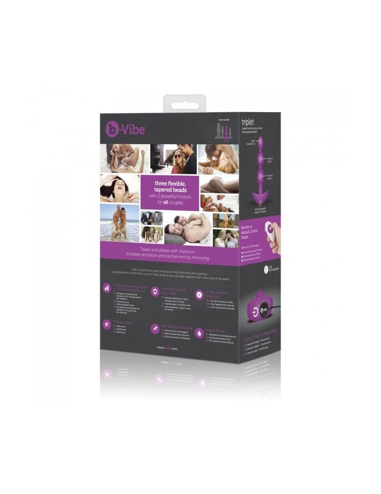 b-vibe -triplet perles de télécommande anales rose_8