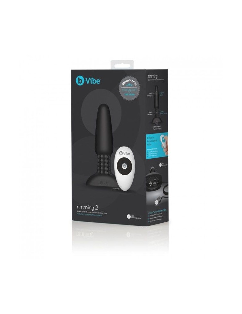 plug anal télécommandé b-vibe anulingus 2 noir_5