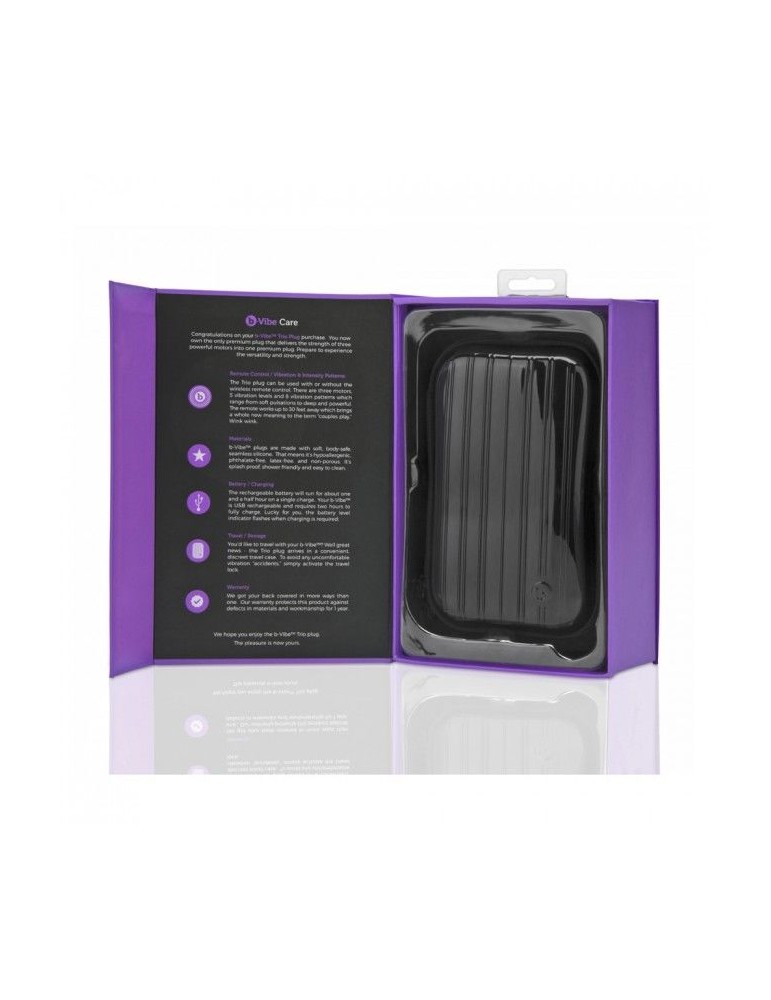 plug anal lilas télécommandé trio b-vibe_6