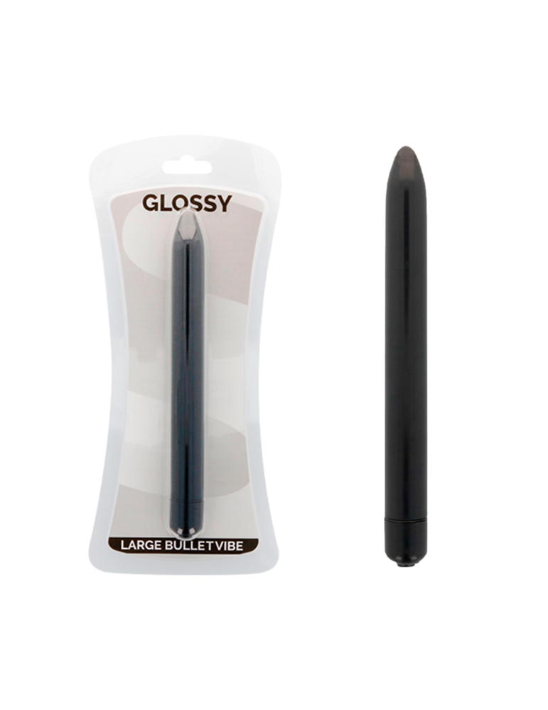 vibromasseur noir mince brillant