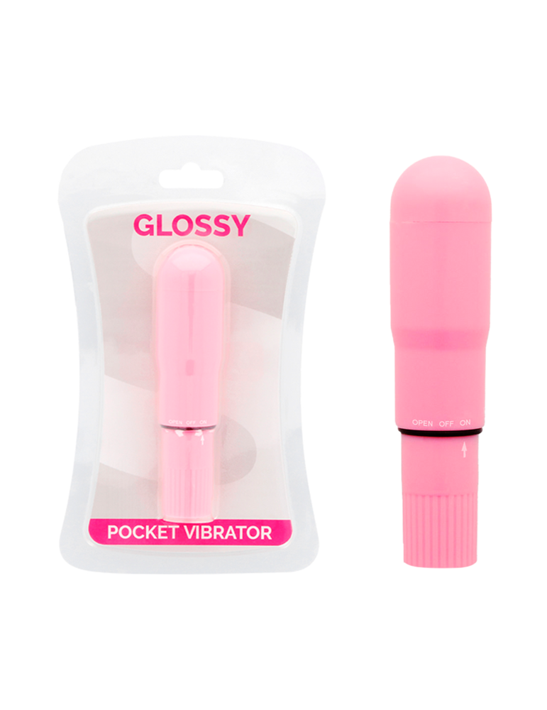 vibromasseur rose de poche brillant